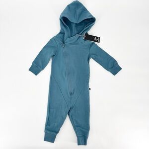 New LOLA & TAYLOR Asymmetrical Zip Romper